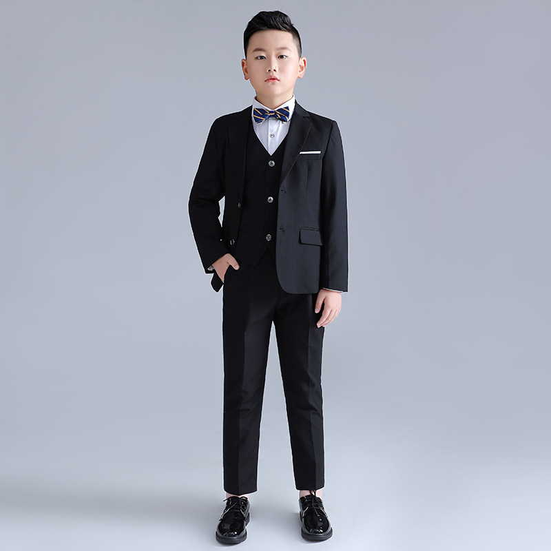 Children's Suit Korean-style New Large-sized Children's Plus-sized Plus-sized Solid Color Small Suit Boys' Flower Girl Speech Host Dress