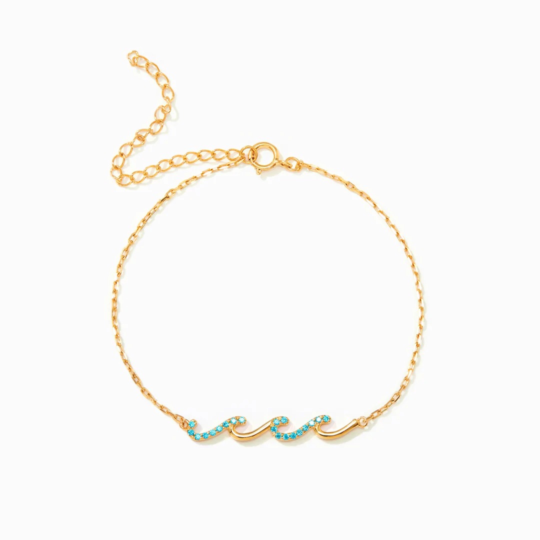 STORYJEWELLERY Wave Bracelet, Birthday Gifts For Women, 30th, 40th, 50th, 60th, 70th Women Birthday Gift Ideas, Happy Birthday Gifts for Friend Sister Mom Mother Coworker, Gifts for Women