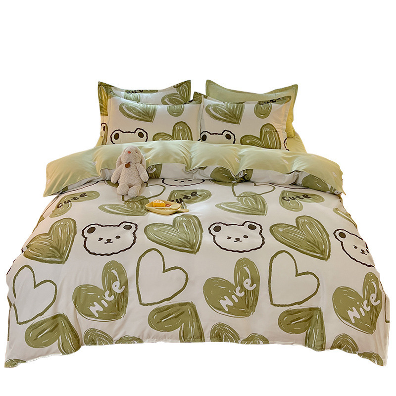 Quilt Cover Single Piece Student Dormitory Single 150x200x230cm Single Quilt Cover Four-piece Set Kidsren's Simple