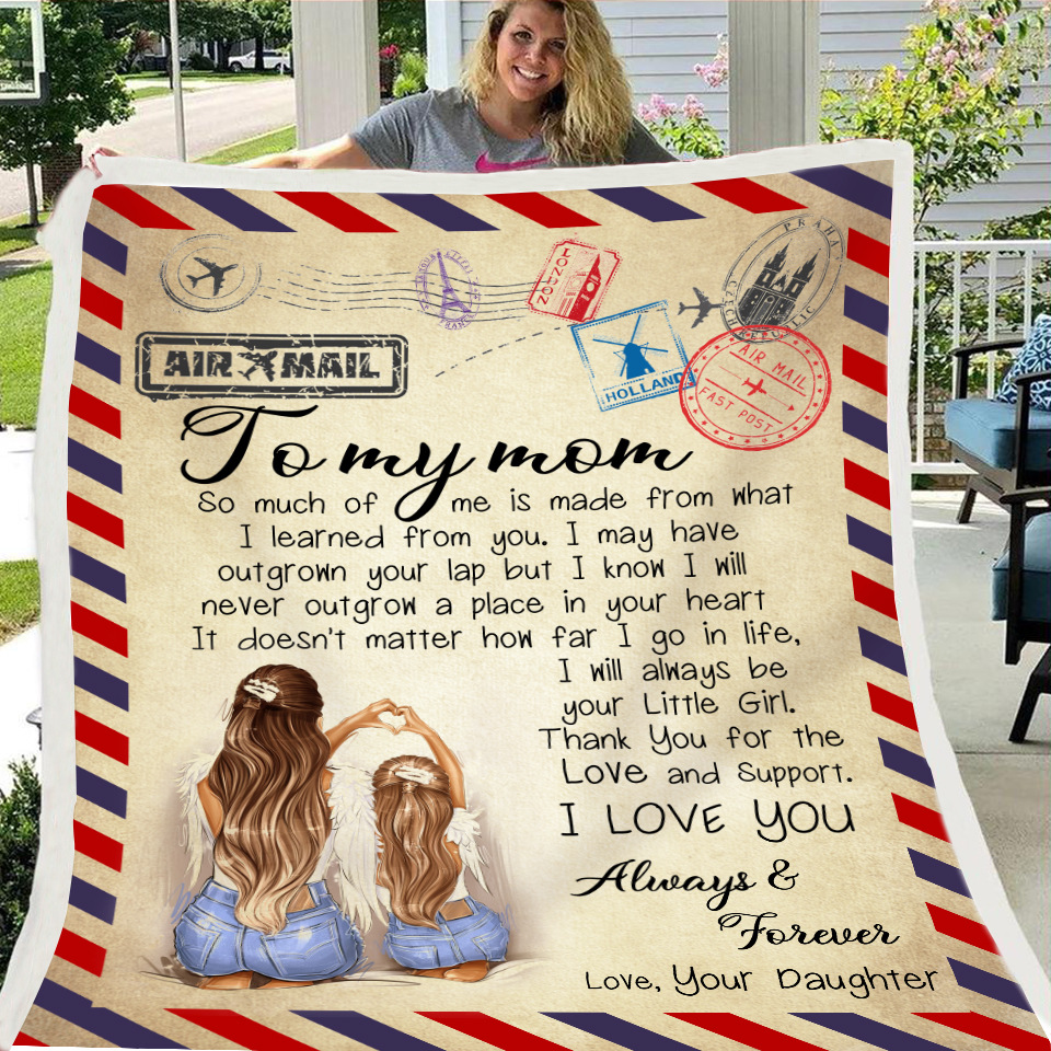 Airmail Envelope Mail Blanket Flannel Lambskin Blanket Gift Blanket Wholesale to Figure Custom German French