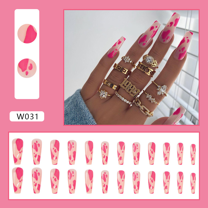 Nail nail long ballet nail European and American nail nail nail stickers press on nails 24 pieces