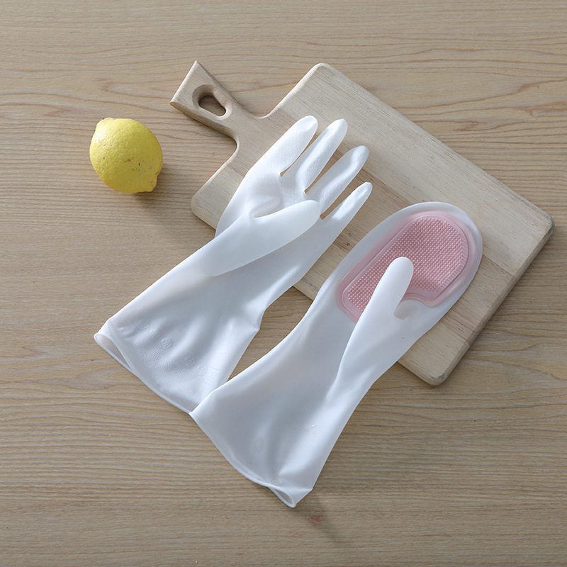 Magic Brush multi-functional household dishwashing gloves PVC soft brush kitchen cleaning decontamination brush pot rubber wear-resistant