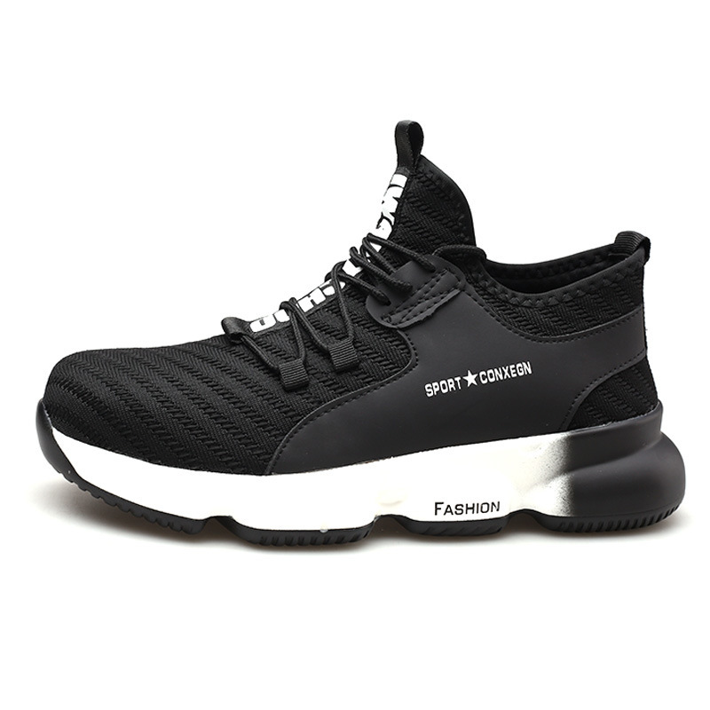Manufacturers supply anti-smash and anti-puncture safety shoes for men's summer breathable shock-absorbing lightweight air cushion safety shoes for construction site