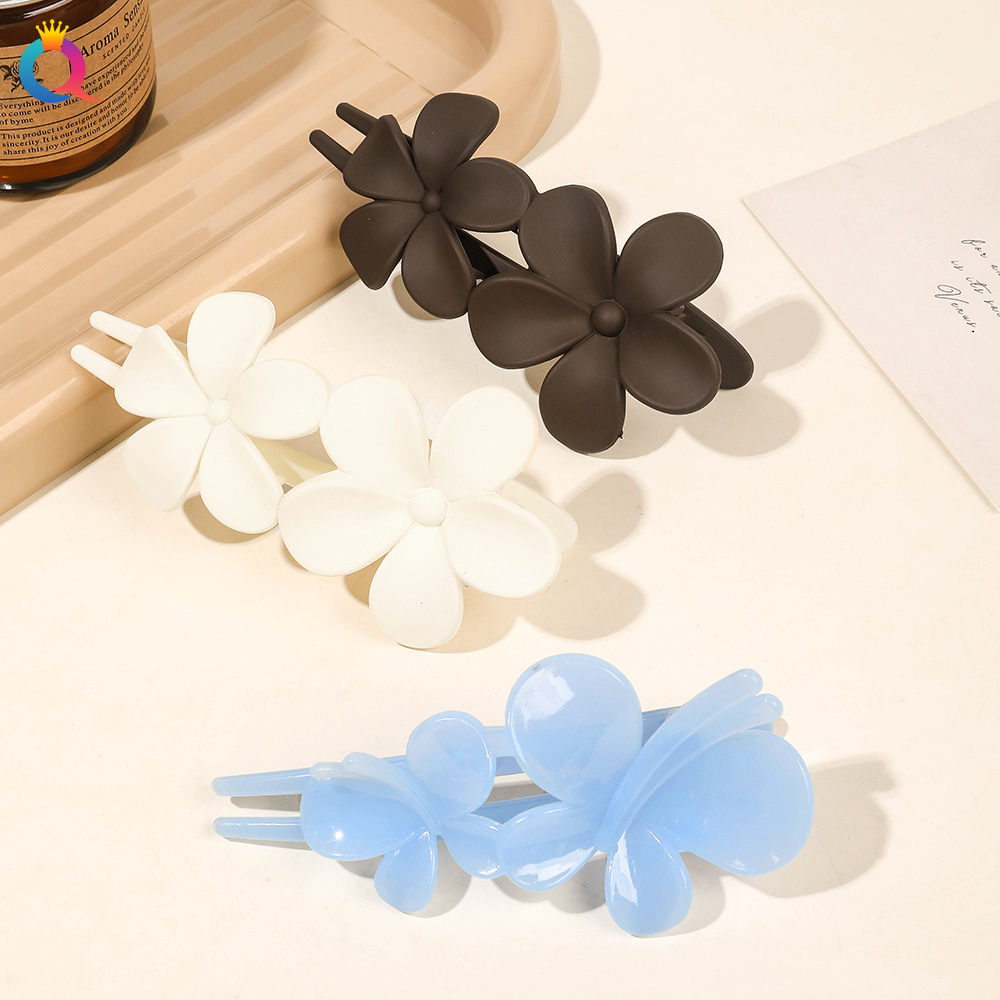 Qiyue matt värvi küljeklamber suur juuksenõel pesu näoklamber küljeklamber lihtne tukk juuksenõel pardilindiga peakate_voghion.com