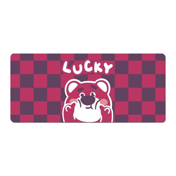 Strawberry bear mouse pad oversized stain-resistant shortcut keys computer table pad large non-slip office table pad custom wholesale