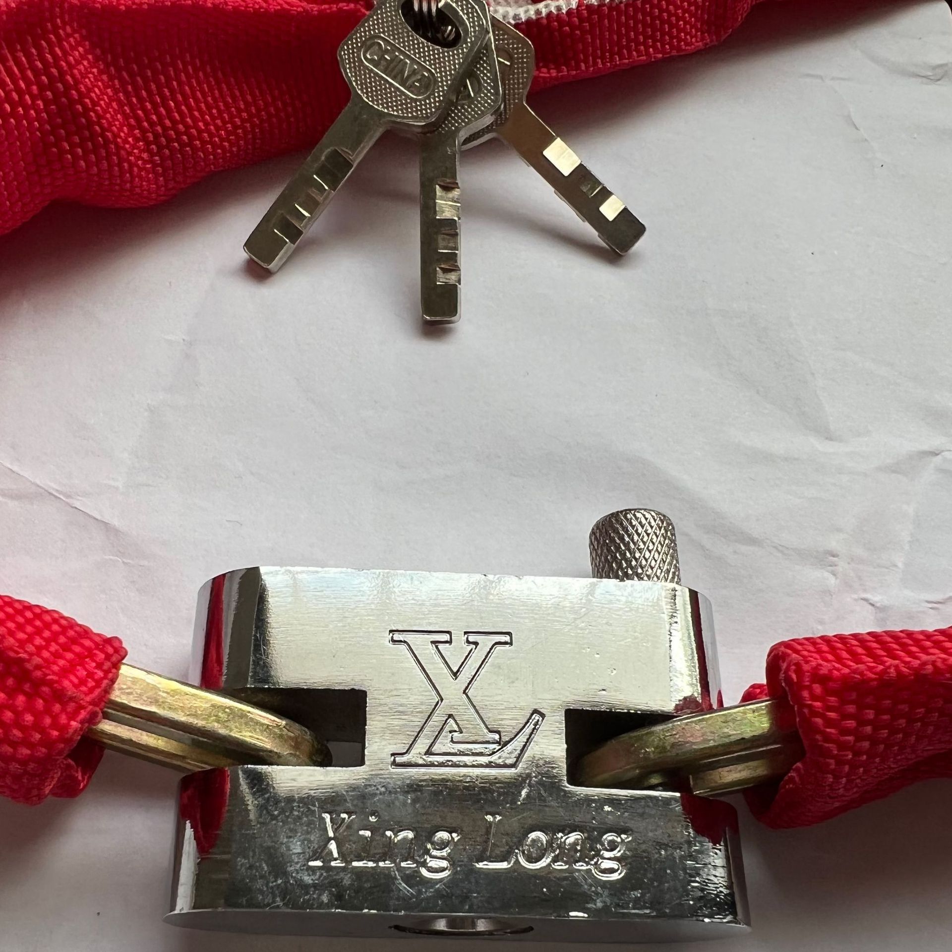 Cloth-covered bicycle chain lock bicycle motorcycle electric car lock copper core anti-theft blade chain glass door lock