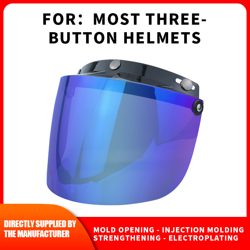 Cross-border new motorcycle helmet lenses for button helmets retro liftable motorcycle 2007