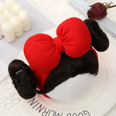 Cotton Hair Band Baby Hair Band Neonatal Fontanelle Ball Head Baby Wig Baby Bow Children's Hair Band