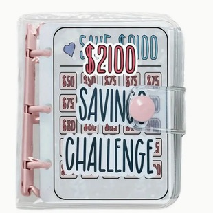 Mini Binder Savings Challenge Money Saving Holder Gift Creative Mini Money Saving Binder