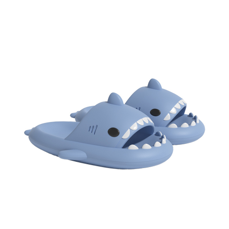 New Generation Shark Slippers Women's Summer Indoor and Outdoor Home Bathroom Bathing Thick Bottom Wear-resistant Couple's Sandals and Slippers for Men