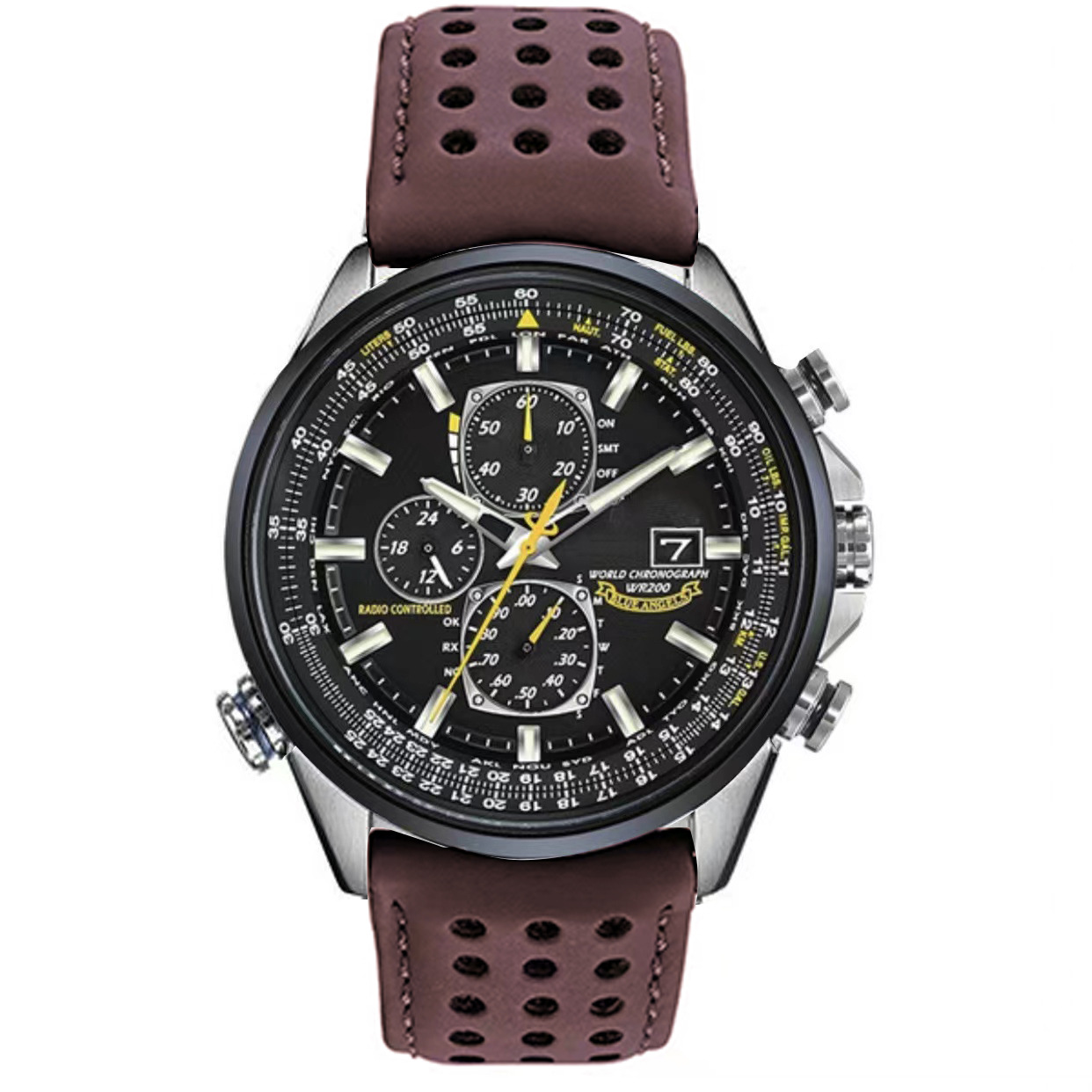 Blue Angel multi-function timing six-pin men's watch steel strap watch business three-eye fashion quartz watch