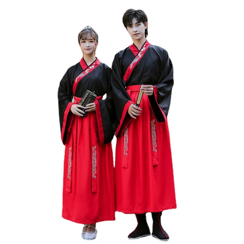 Ancient costume martial arts style Han suit female Han element Chinese style Daily improved graduation photo class suit handed in collar traditional suit