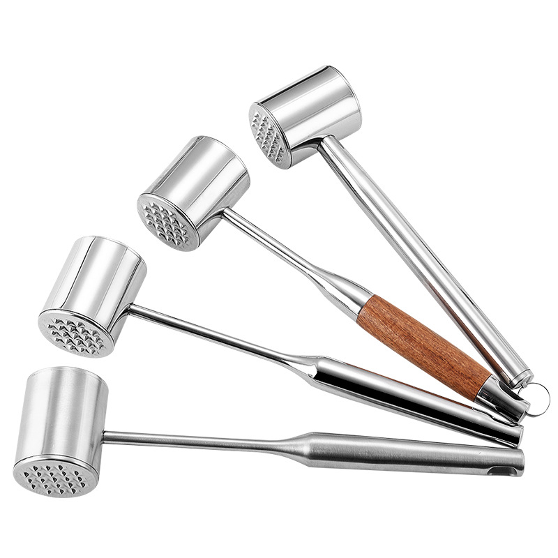 304 stainless steel meat hammer kitchen steak hammer solid tender meat hammer multi-function meat hammer