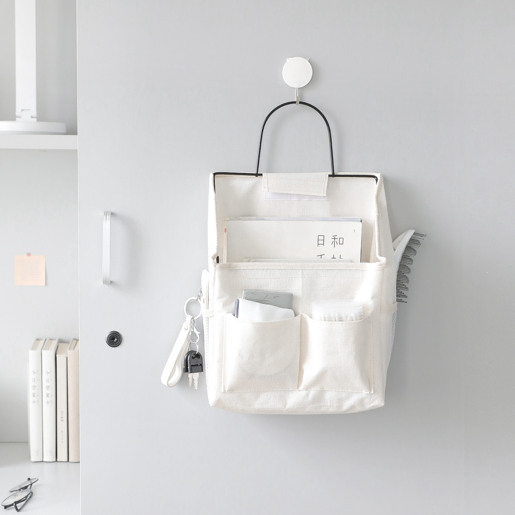 Factory Fabric Storage Hanging Bag Wall Hanging Dormitory Wall Storage Bag Door Artifact Hanging Storage Bag