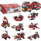 City fire truck building blocks small particles educational toys compatible with Lego Mindy C025 fit Rescue 8 in 1 car