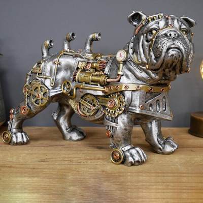 Independent station cross-border foreign trade mechanical punk dog resin crafts Desktop Window decoration gardening decoration