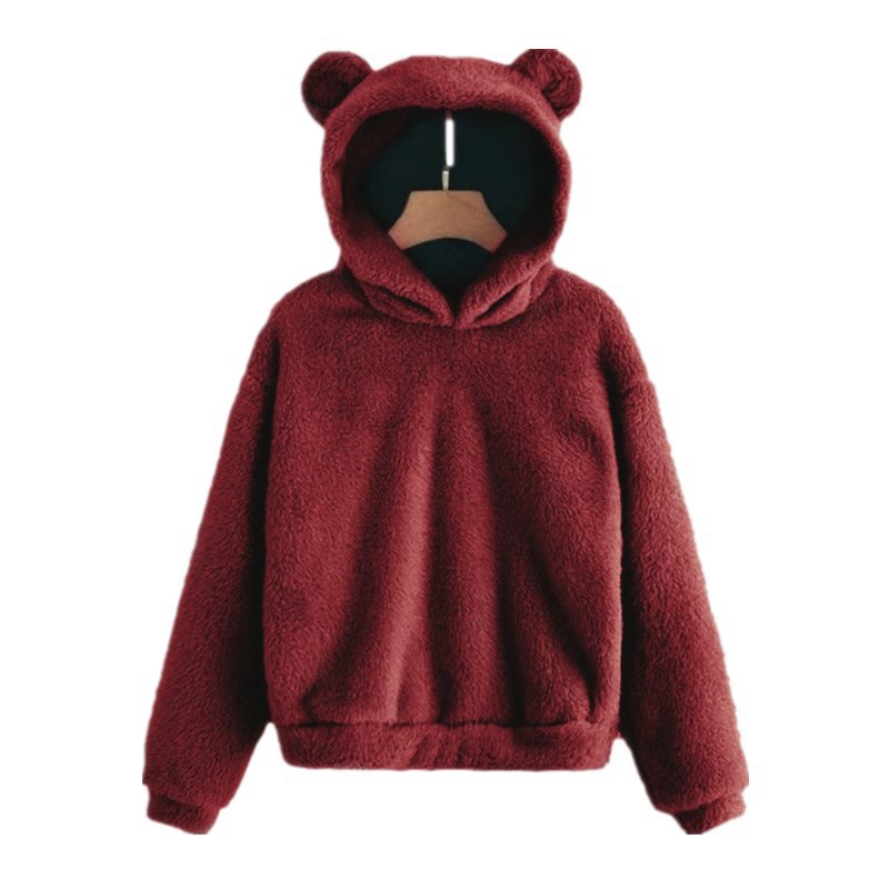 AliExpress EBAY2024 Amazon Europe and the United States autumn and winter new fluffy rabbit ears hooded warm sweater sweater vests