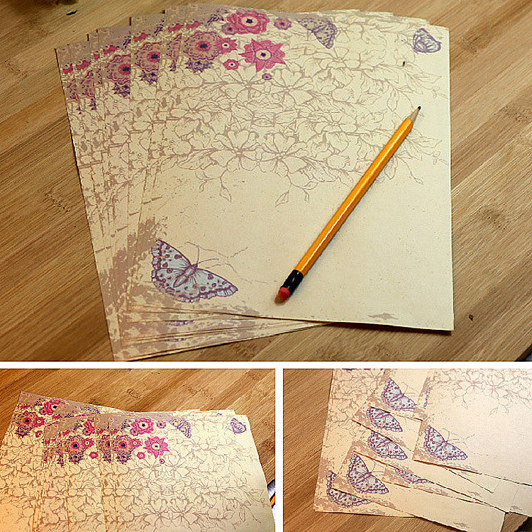 European pastoral style beautiful romantic retro Stationery 10 into 8 options
