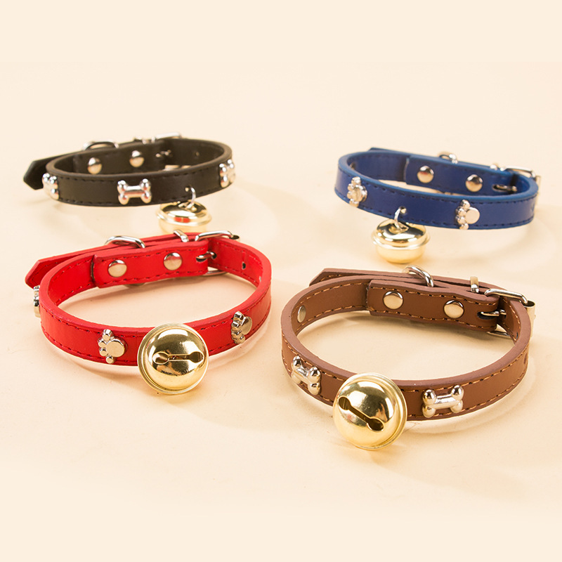 Новый Pet Paw Print Костяной сплав Белл Ошейник Маленький ошейник для собак Маленькая собака Тедди Кошка Товары для собак