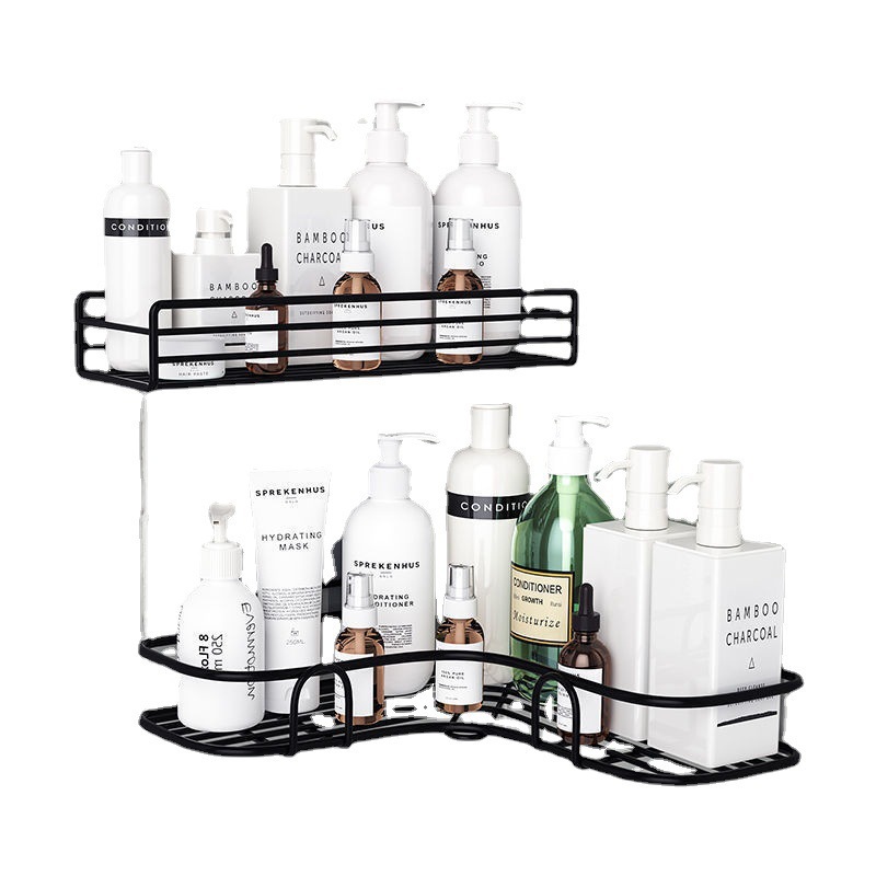 Bathroom Storage Rack Non-perforated Triangle Strong Adhesive Hand-washing Bathroom Corner Storage Rack Wall-mounted Kitchen Corner Rack