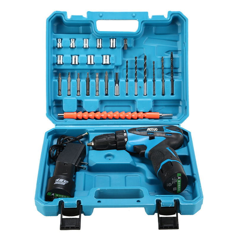 Cross-border new rechargeable drill lithium electric drill 36VF electric screwdriver driver driver machine electric tool hand electric drill package