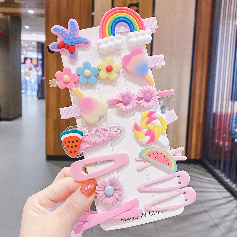 Children's Cute Cartoon Hairpin South Korea Jewelry Princess Headwear Girls' Little Girl Side Clip BB Hairpin Baby Hair Accessories