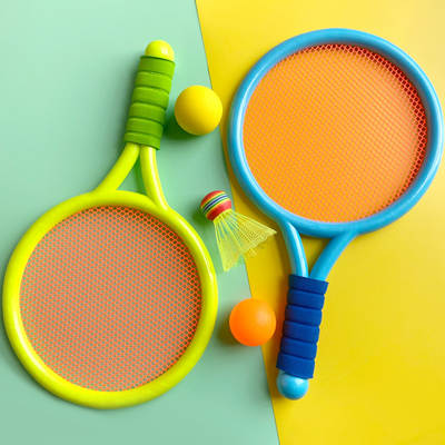 Children's badminton racket outdoor sports leisure double tennis racket badminton indoor outdoor parent-child interactive toys