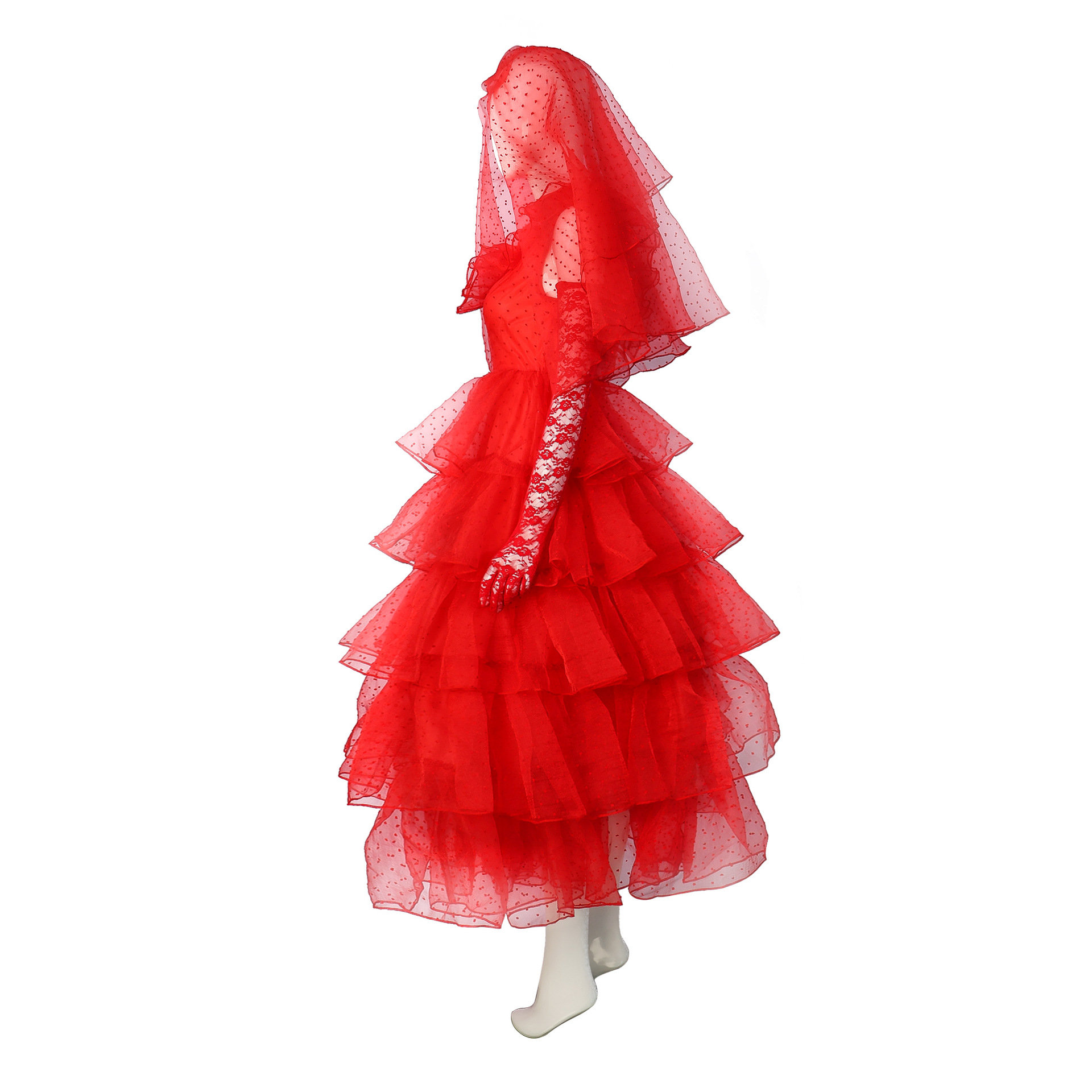 Halloween Costume Archmage cosplay Beetle Juice Lydia Red Wedding Dress cosplay Suit