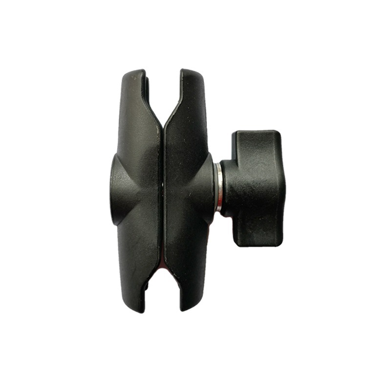 Tilt mouth ball head mobile phone navigation bracket aluminum alloy base U-shaped fixed ball head accessories motorcycle round handle Universal