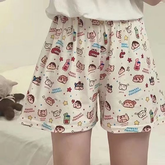 Summer Pajama Pants Women's Shorts Walking Pants Cartoon Thin Summer Pants Women's Beach Pants Cute Home Pants