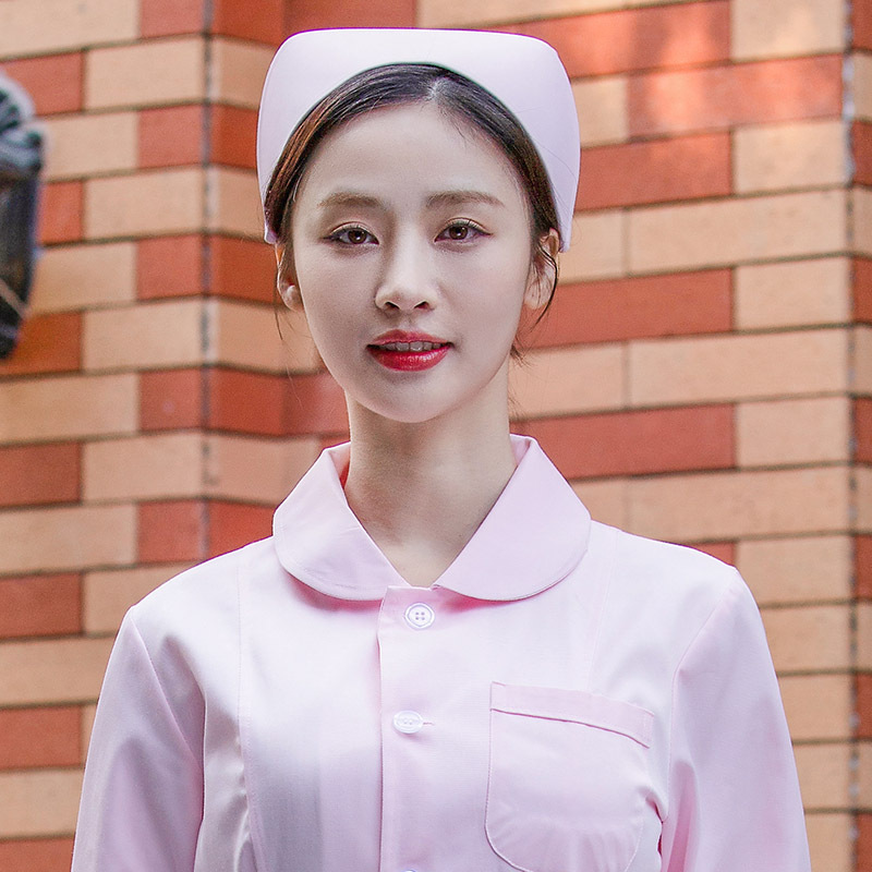 Wholesale nurse cap thickened doctor cap female dovetail cap Pink Blue White internship nurse cap thin head nurse cap spot