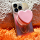 Heart-shaped pink bracket