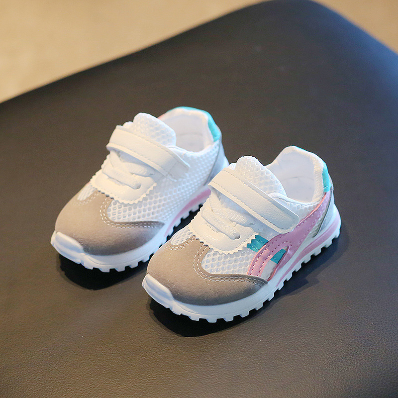 Girls White Shoes Breathable 2024 Summer New Children's Shoes Men's Mesh Skate Shoes for Girls Boys Sneakers