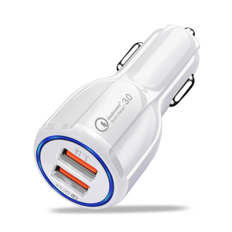 Factory wholesale small steel gun car charger QC3.0 car charger dual port USB car charger fast charger car charger