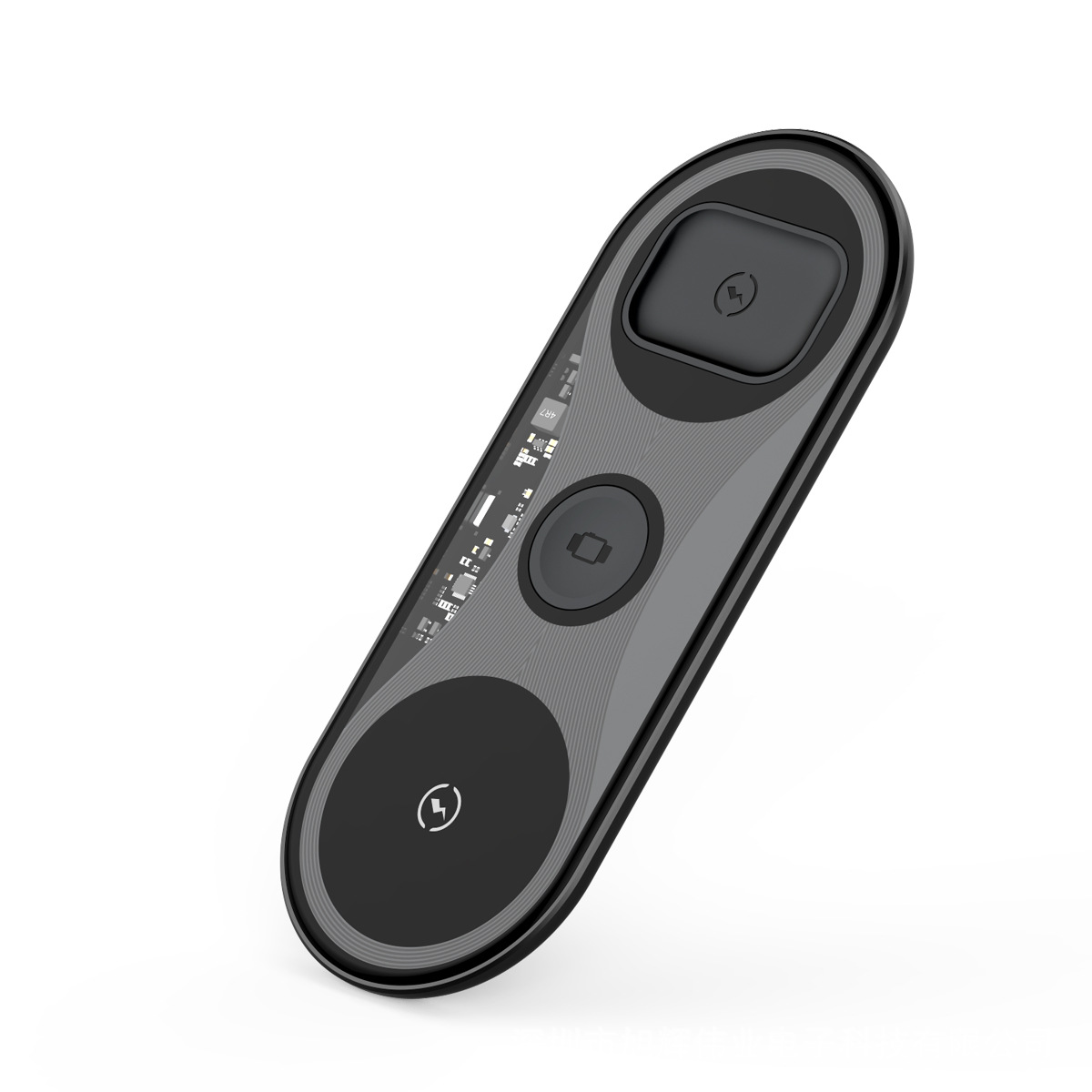 Private model three-in-one desktop wireless charger ultra-thin mecha industrial style design mobile phone fast charging wireless charger