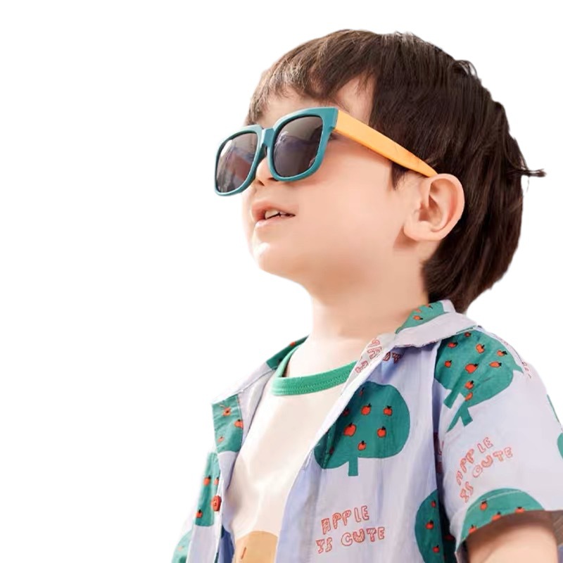 Folding children sunglasses boys and girls UV protection children sunscreen glasses fashion baby sunglasses wholesale