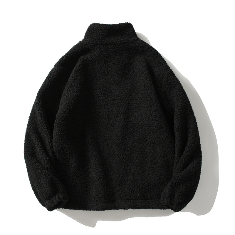 Japanese style cityboy cotton-padded coat men's winter fleece-lined thickened Korean style lambswool coat loose trendy stand collar cotton-padded coat