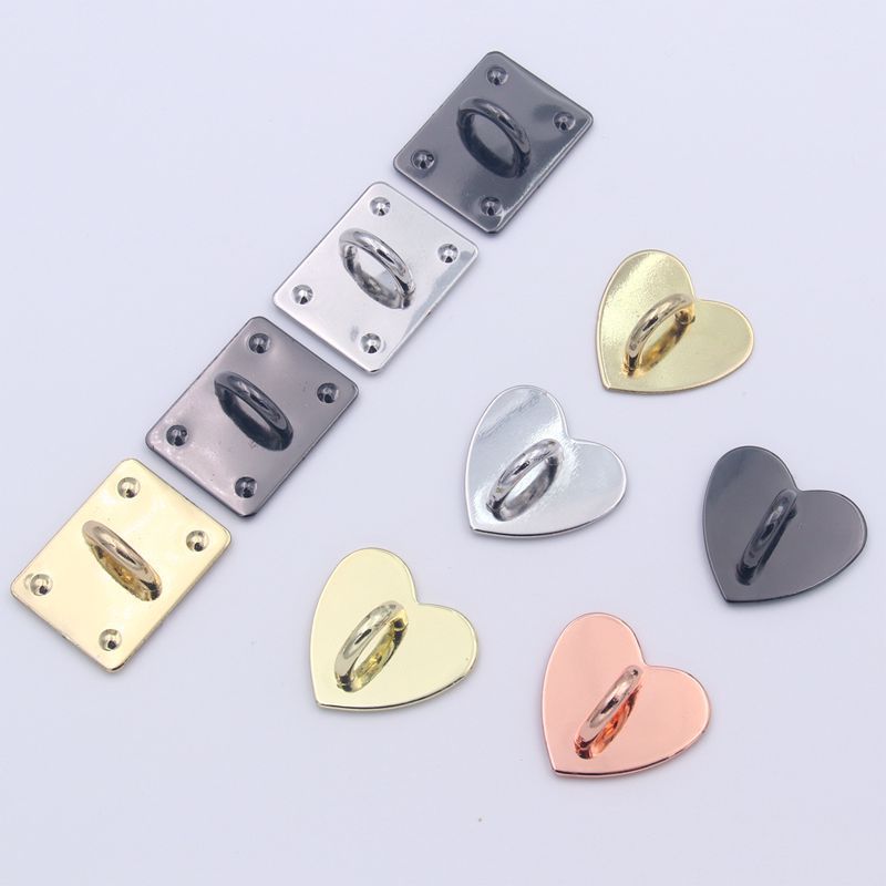 New tassel metal hook diy jewelry accessories round love square buckle mobile phone case pendant alloy material
