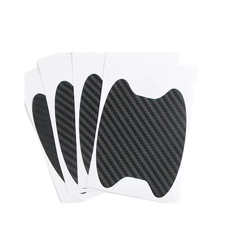 Cross-border car carbon fiber door bowl handle handle car sticker car door handle protective film anti-nail scratch personalized car body sticker