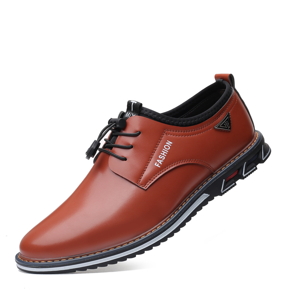 Men's Shoes 2023 Summer New Casual Sports Leather Shoes Fashionable Korean Style Trendy Large Size Men's Shoes Leggings Foreign Trade Shoes