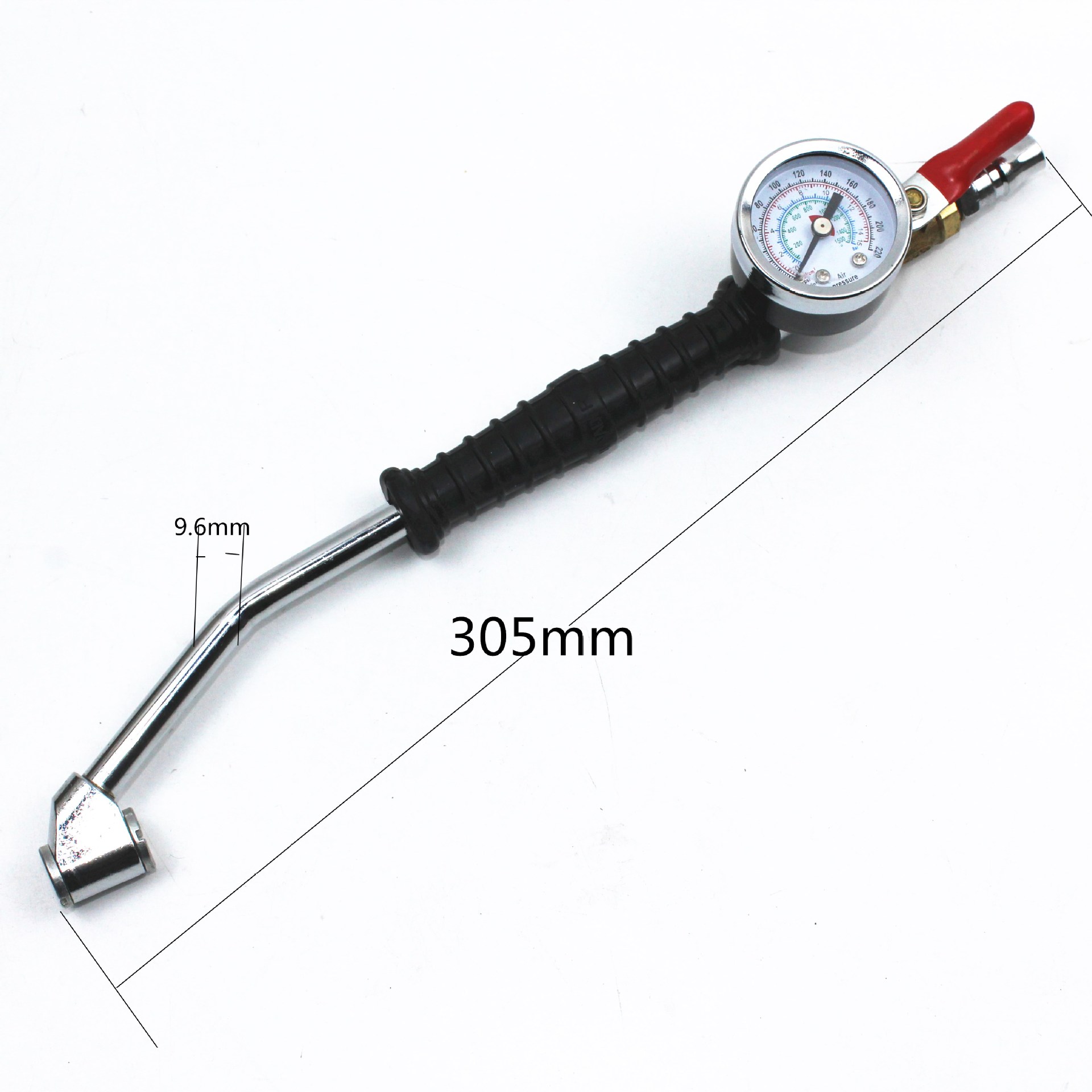 Tire Quick Inflation Rod Inflation Head Tire Inflation Tool Trolley with Meter Tire Quick Inflation Rod