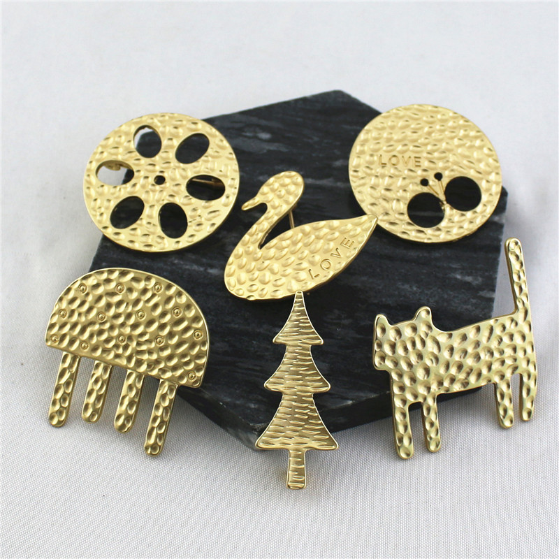 Japanese Yokawa Ming Series Foggy Gold Lotus Root Duck Pine Tree Three-dimensional Textural Clothing Accessories Female Qingdao Factory