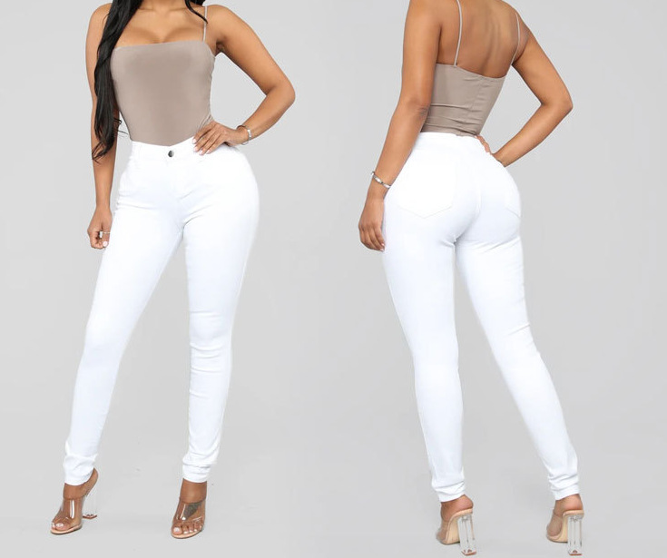 European and American Amazon wish fashion slim fit stretch denim leggings women