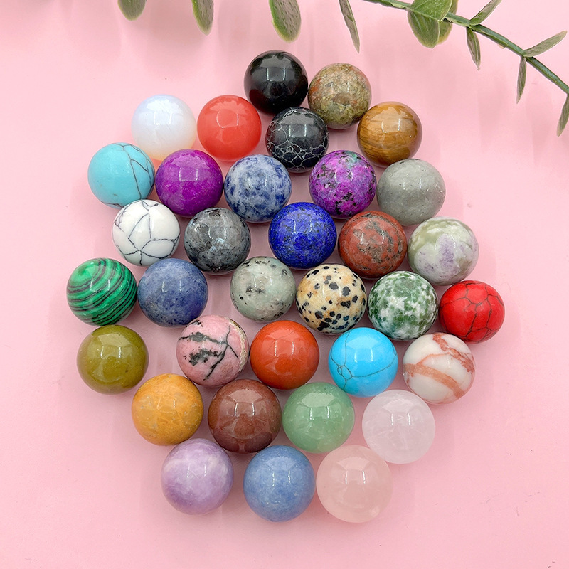天然石水晶16mm穴なしボール置物瑪瑙diy石ビーズジュエリーアクセサリーアクセサリー卸売|undefined