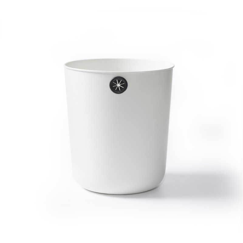 Simple trash can household kitchen living room bathroom paper basket round uncovered plastic thick trash can Wholesale