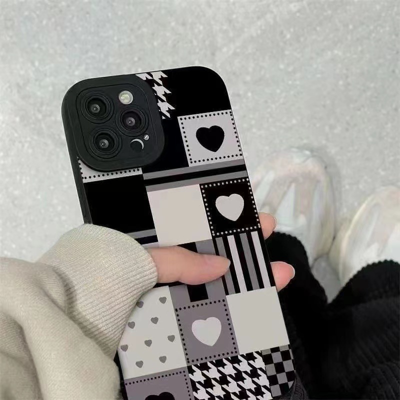 拼接格適用iPhone12/13promax蘋果11手機殼xr全包xsmax軟硅膠