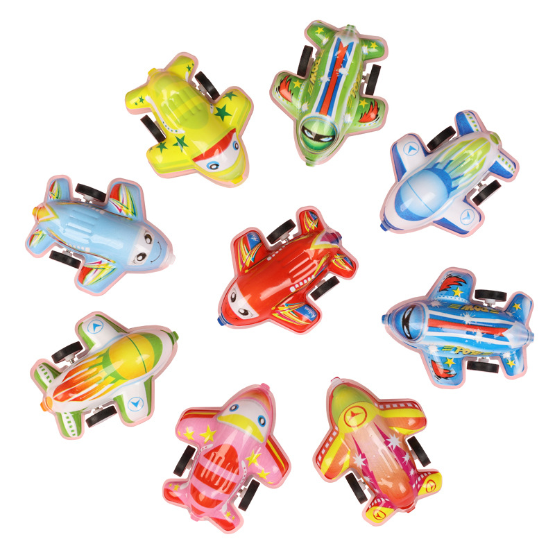 Cartoon Mini Huili Small Aircraft Children's Simulation Q Version Fighter Model Toy Aircraft Chess Sweep Code Stand