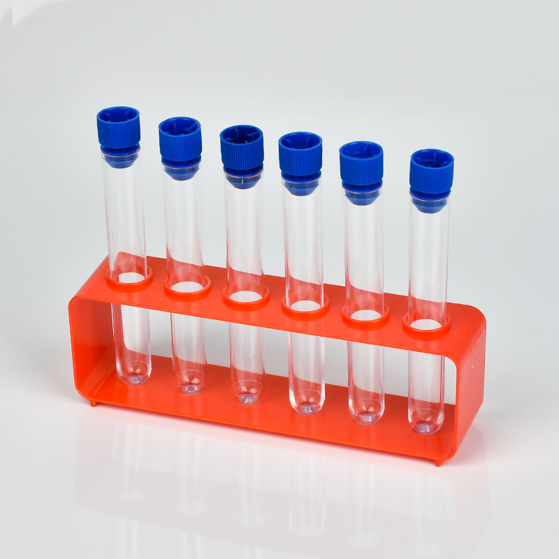 Scientific experiment equipment 6-hole test tube rack plastic test tube rack children's primary school science laboratory material package