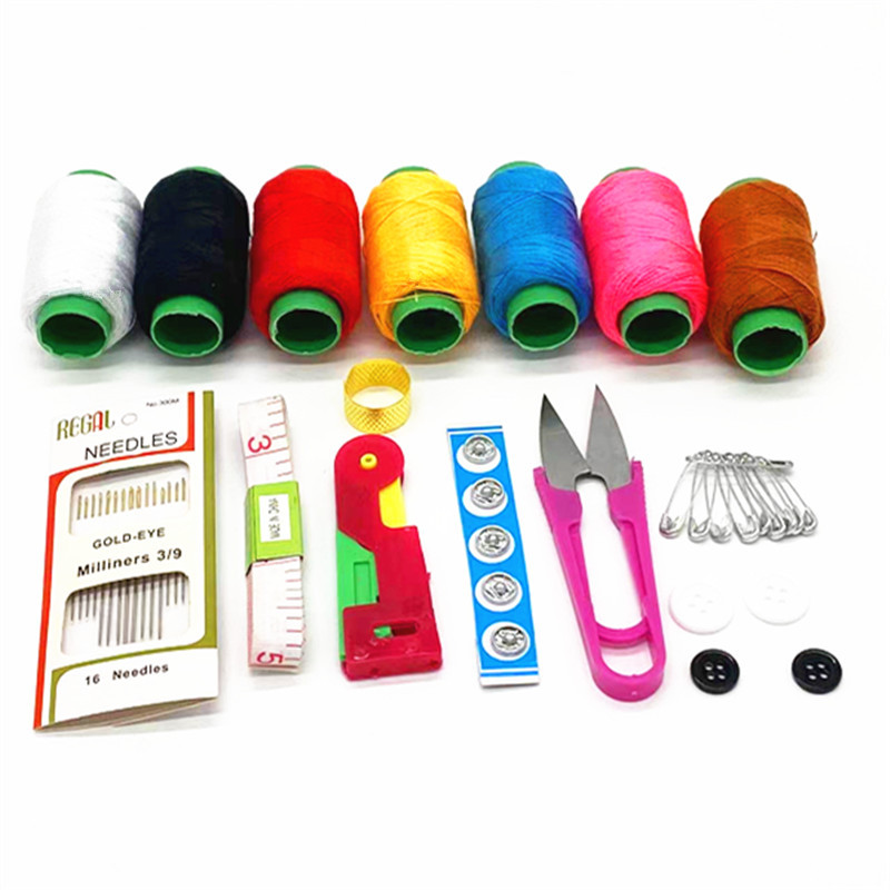 10-piece large sewing box household sewing tool sewing kit multi-functional sewing set treasure chest wholesale