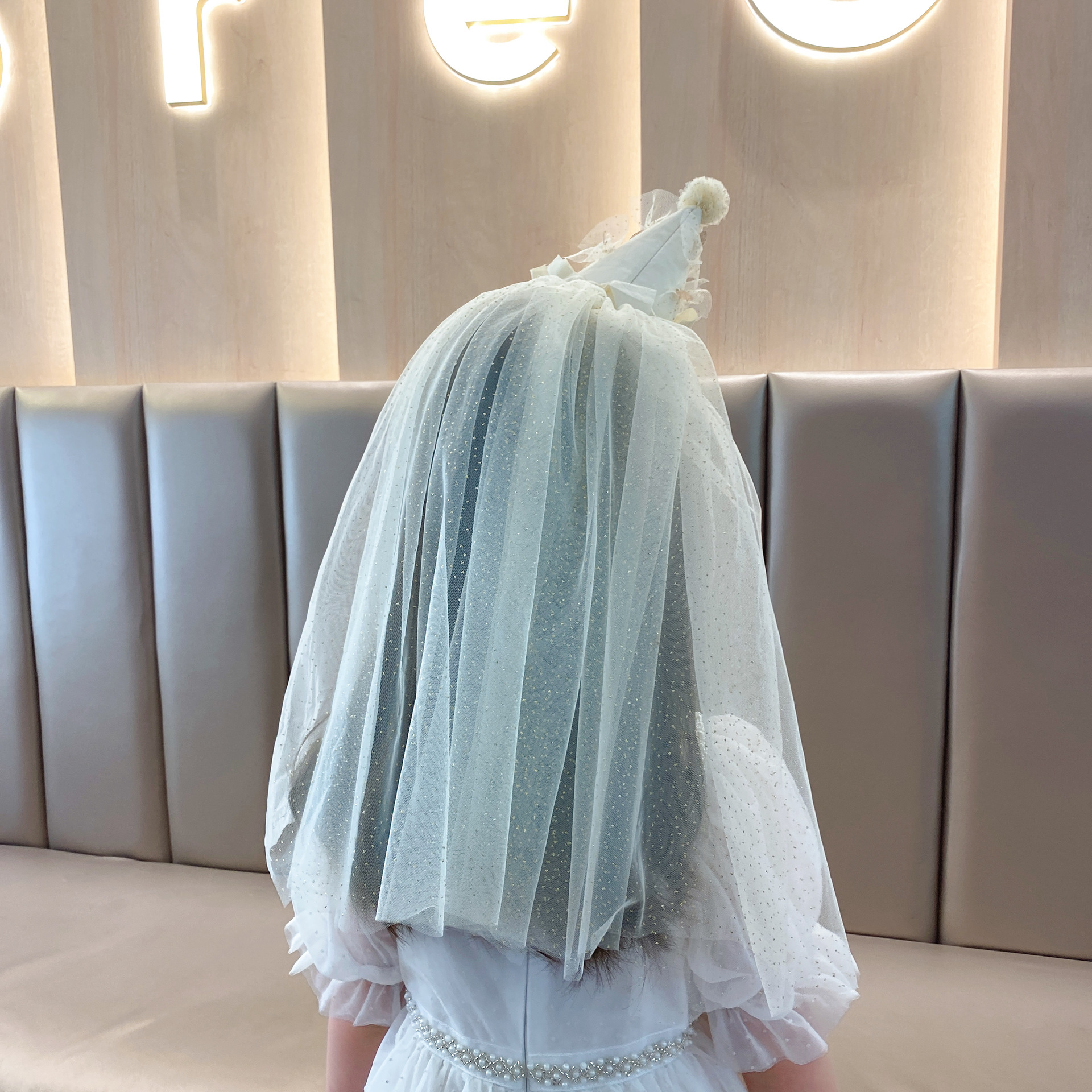 New Children's Princess Style party Birthday Hat Hair Band Hair Buckle Hair Stamp Hair Accessories Headwear Women's Veil